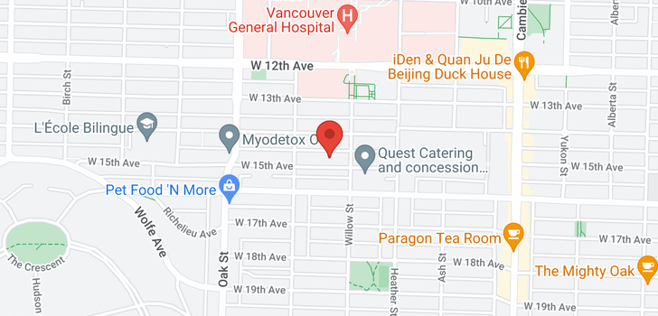 map of 204 825 W 15TH AVENUE